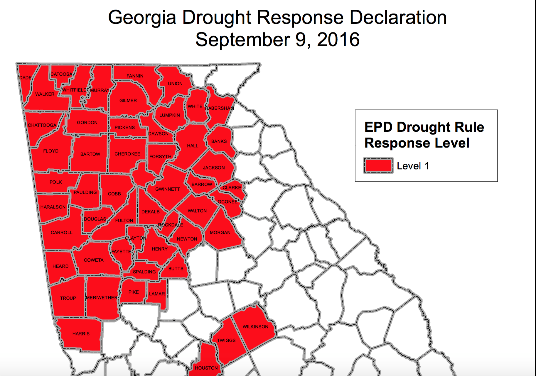 Level 1 Drought Declared in Georgia